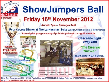North East Area Showjumper’s Ball - Friday 16 November 